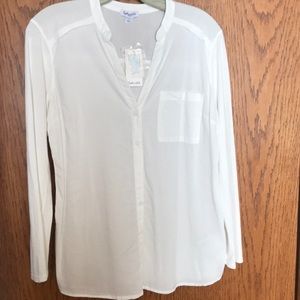 NWT gorgeous white Splendid cotton shirt!